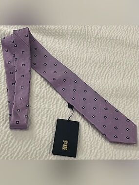 NWT Kent & Curwen Mauve Silk Tie